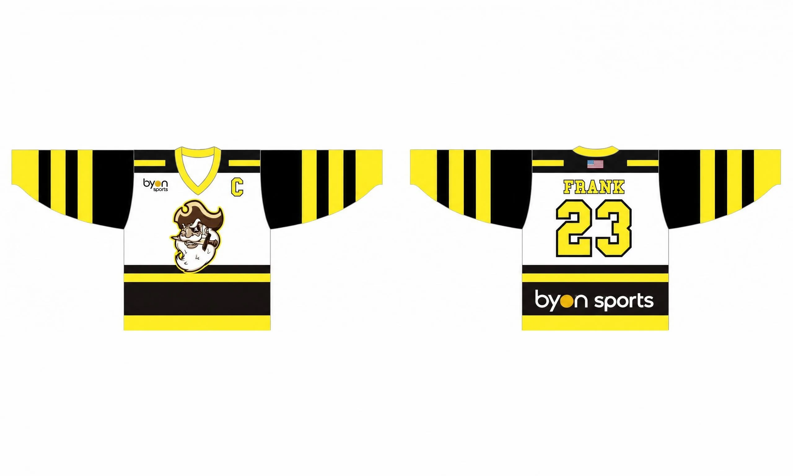 Maglie da hockey da uomo durevoli su misura in poliestere