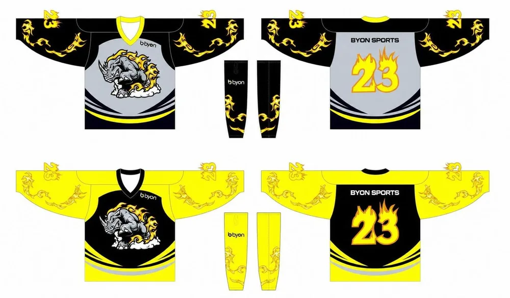 Full polyester Custom made durable men's team reversible hockey jersey