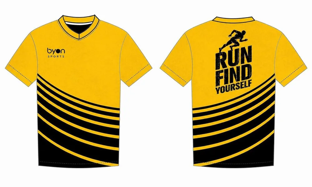 Full Polyester Custom machte langlebiges Männerteam sublimierte Laufhemden