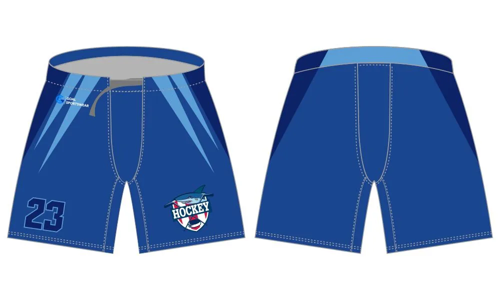 Poliéster completo transpirable diseño personalizado sublimado pantalones de hockey sobre hielo personalizado