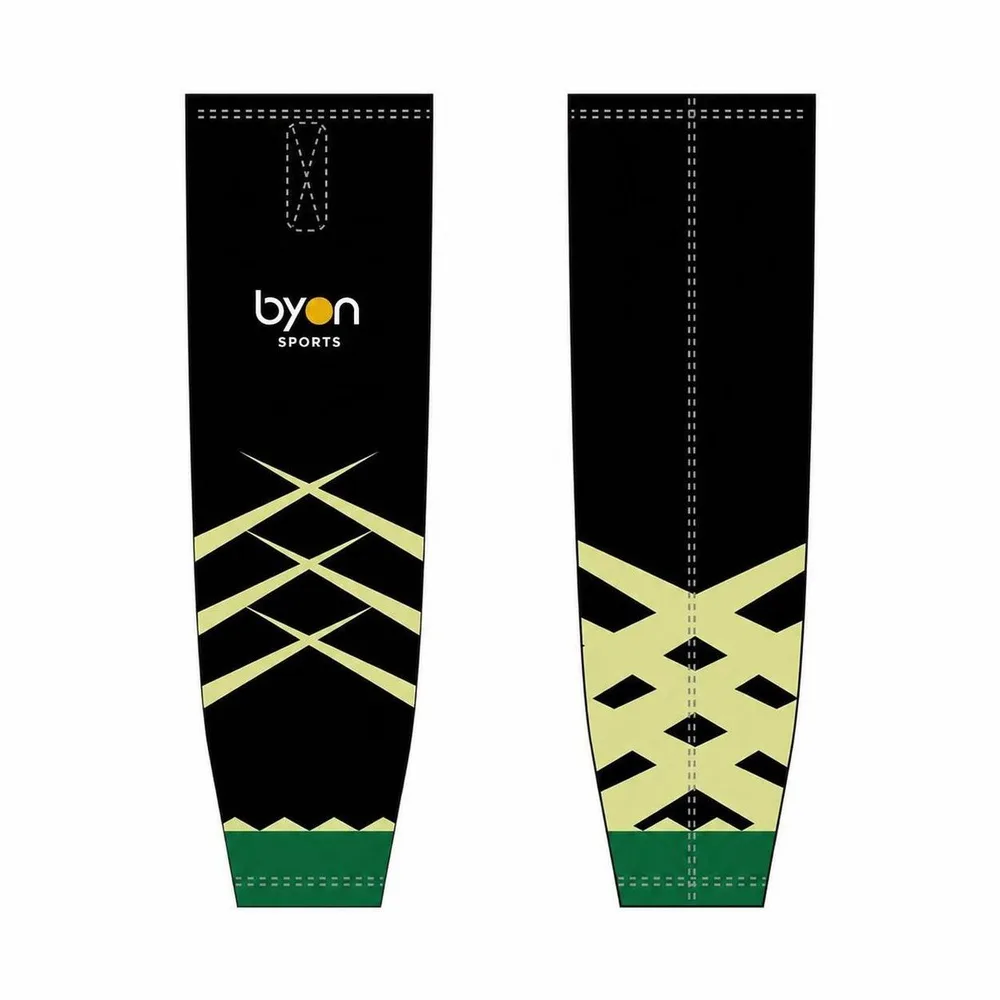 Full polyester breathable custom design sublimated hockey socks