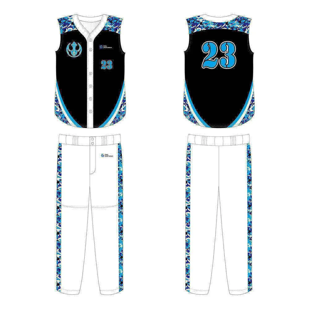 Full polyester breathable custom design sublimated sleeveless Softball Jerseys