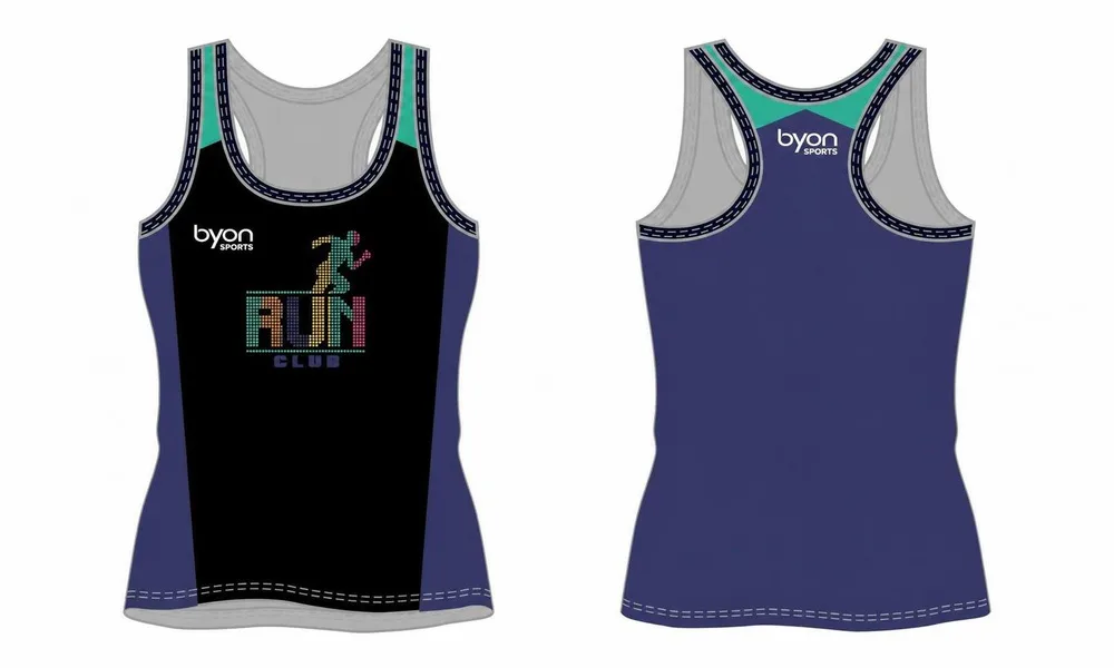 Full Polyester atmungsaktives Custom Design sublimierte sublimierte Laufhemden