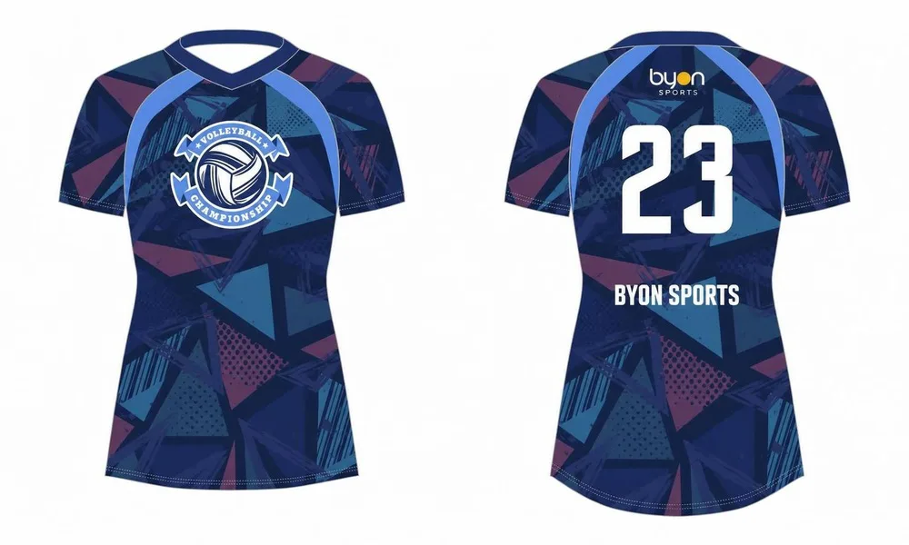Full polyester breathable custom design sublimated sublimated volleyball jerseys