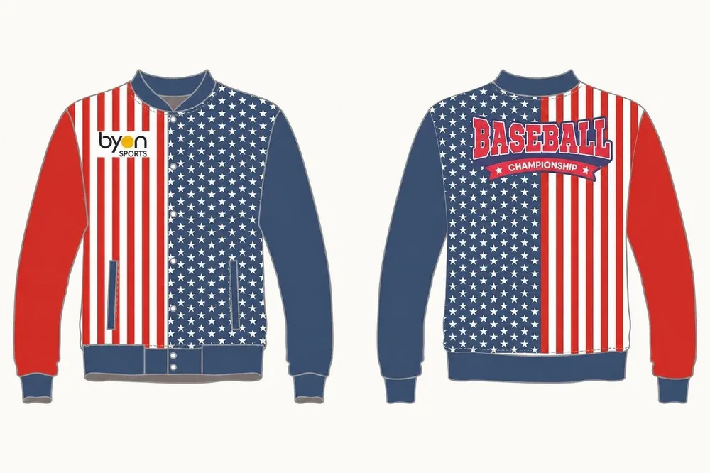 Full poliester durable sublimado equipo juvenil personalizado Football Team Jackets