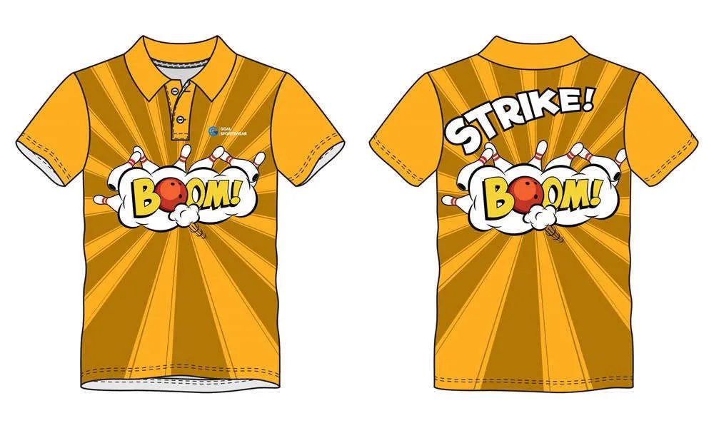 Full Polyester langlebige sublimierte benutzerdefinierte Jugendteam Bowling Trikots