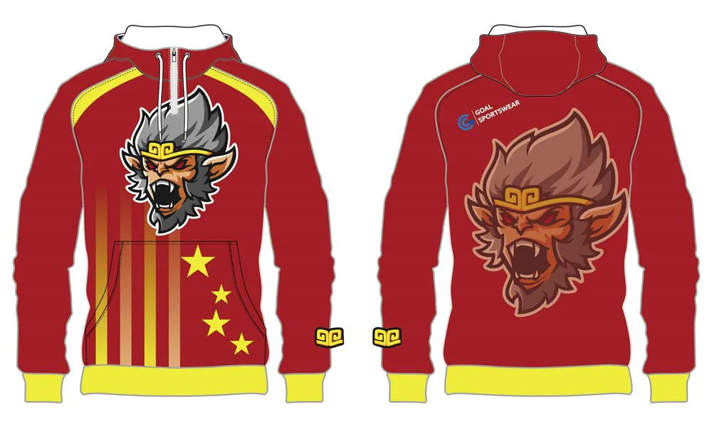 100% polyester durable sublimé équipe de jeunesse personnalisé lacrosse sweats
