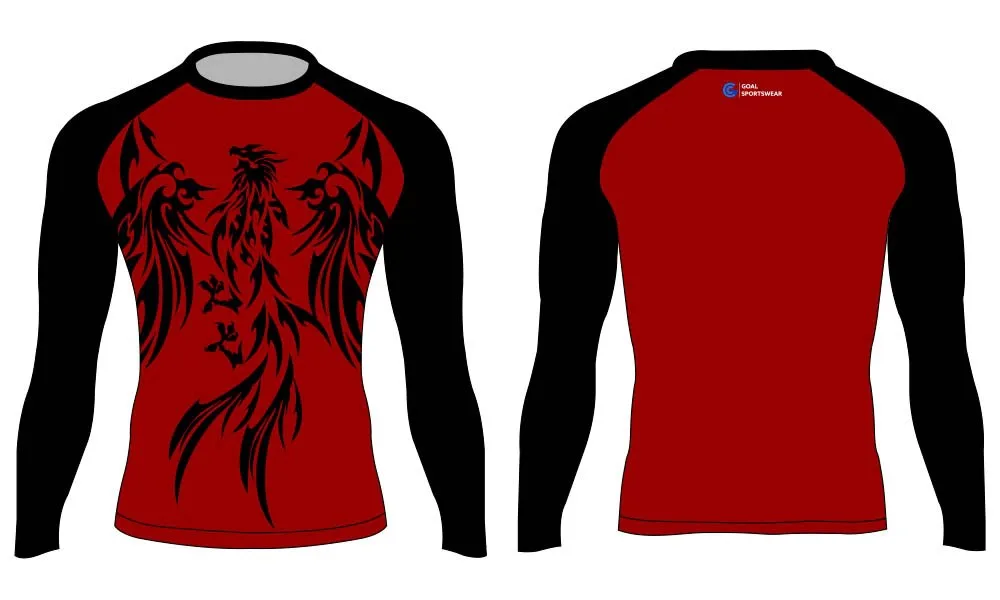 Pieno poliestere durevole sublimated team di giovani personalizzati protezioni rash personalizzato MMA