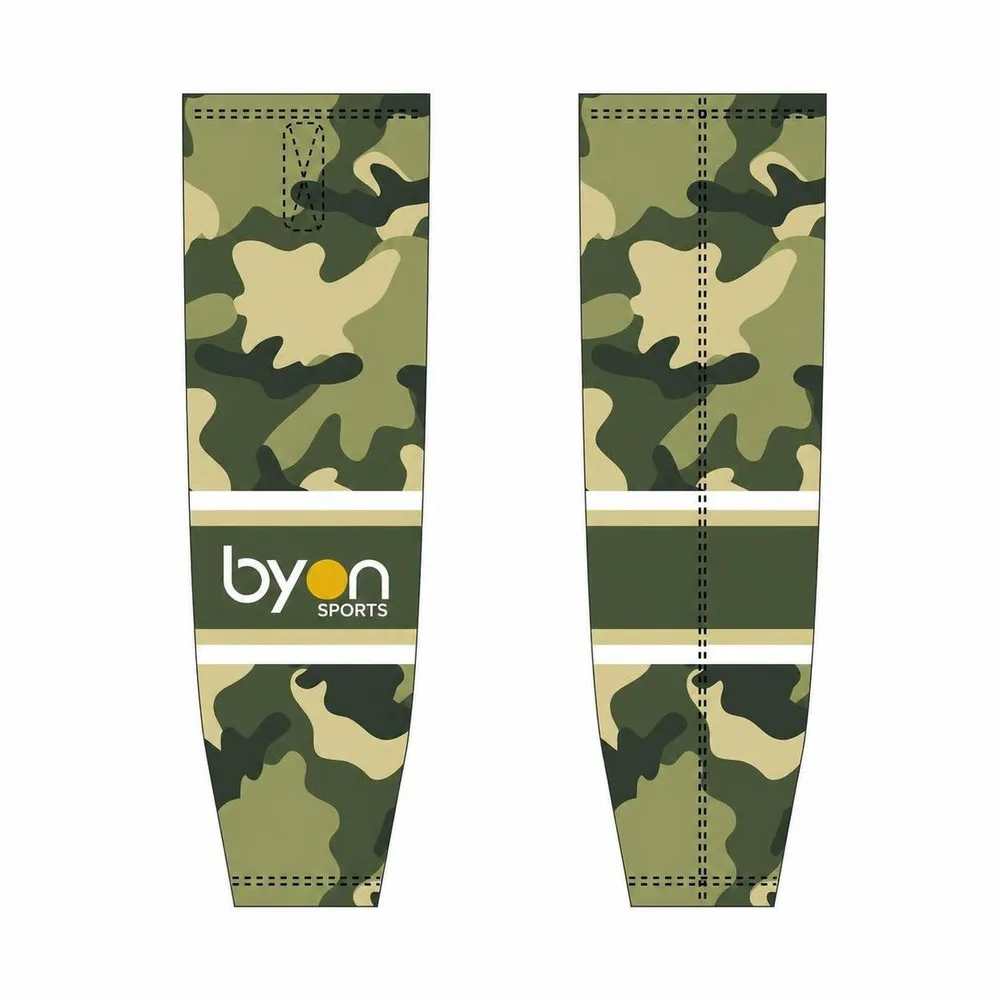 Full polyester durable sublimated custom youth team hockey socks