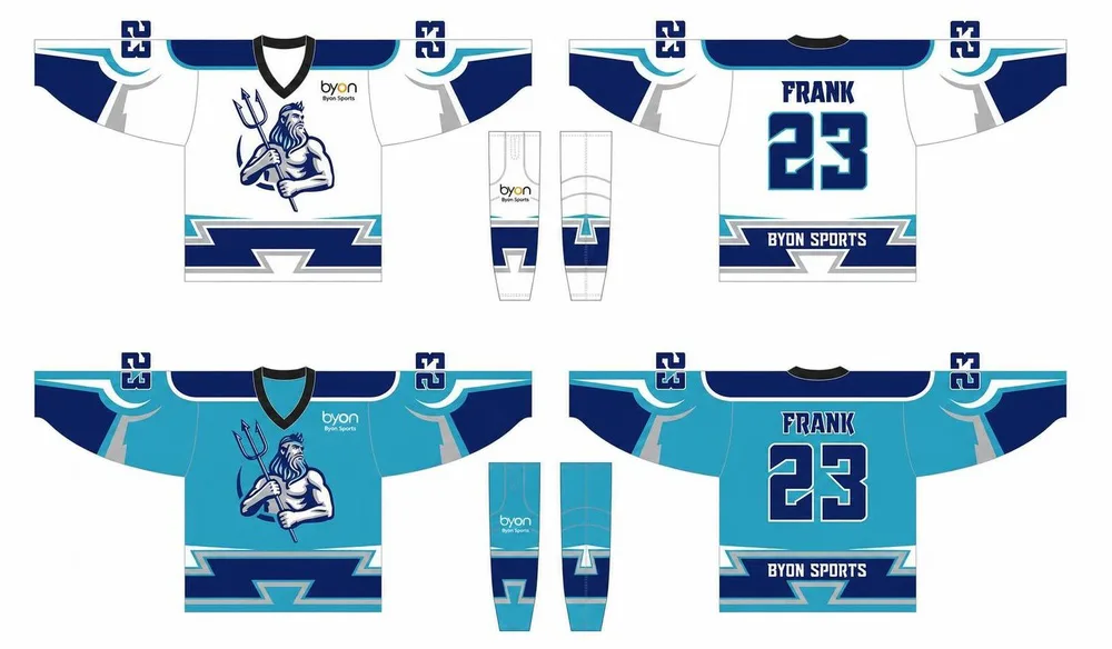 Full polyester durable sublimated custom youth team reversible hockey jersey