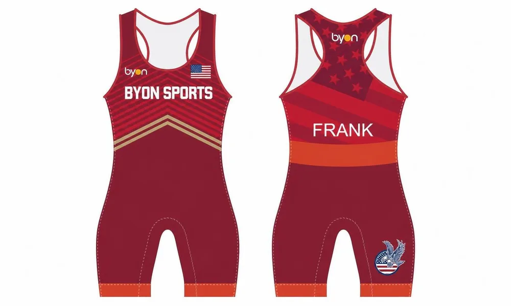 Full Polyester langlebige sublimierte benutzerdefinierte Jugendteam Ringen Uniform