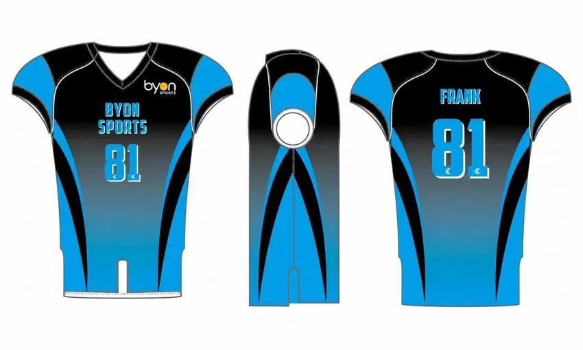 Alta calidad 100% poliéster sublimación diseño personalizado Sublimated Flag Football Jerseys