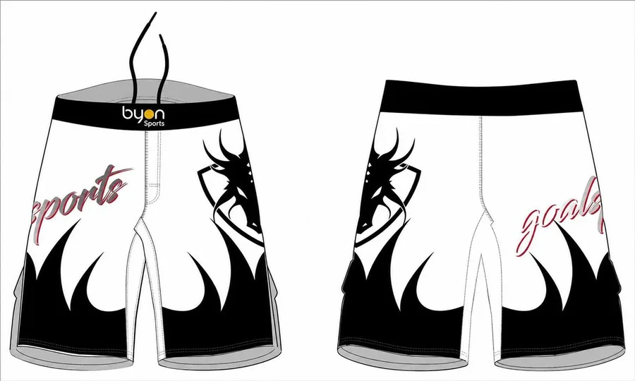 alta calidad de sublimación diseño personalizado poliester-spandex mujeres de combate cortos