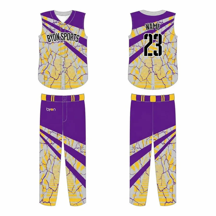 High-school reversible custom sleeveless baseball jersey