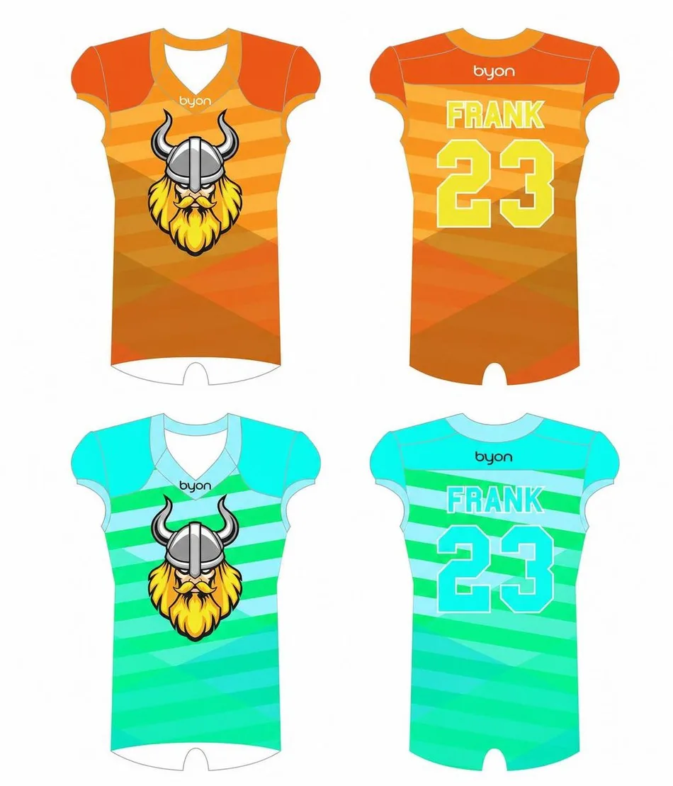 High-School-Custom-Design sublimiert reversible Reversible Football Jerseys