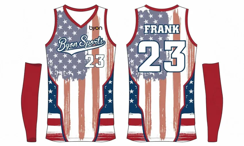 100% Polyester-Sublimationsdruck Basketball-Singlets