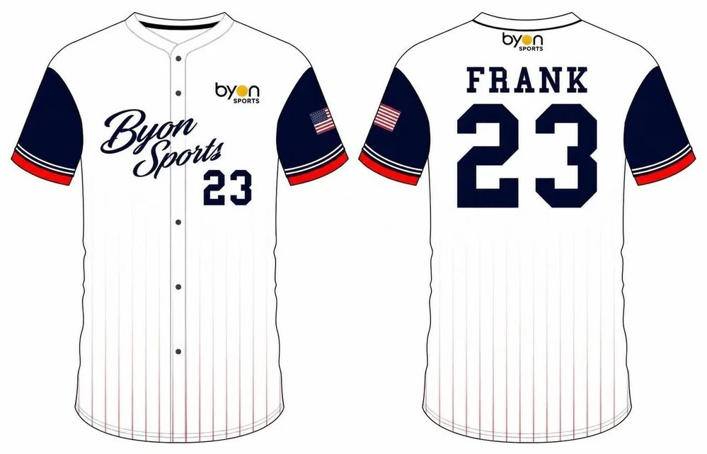 High school custom design sublimated reversible button down baseball jersey