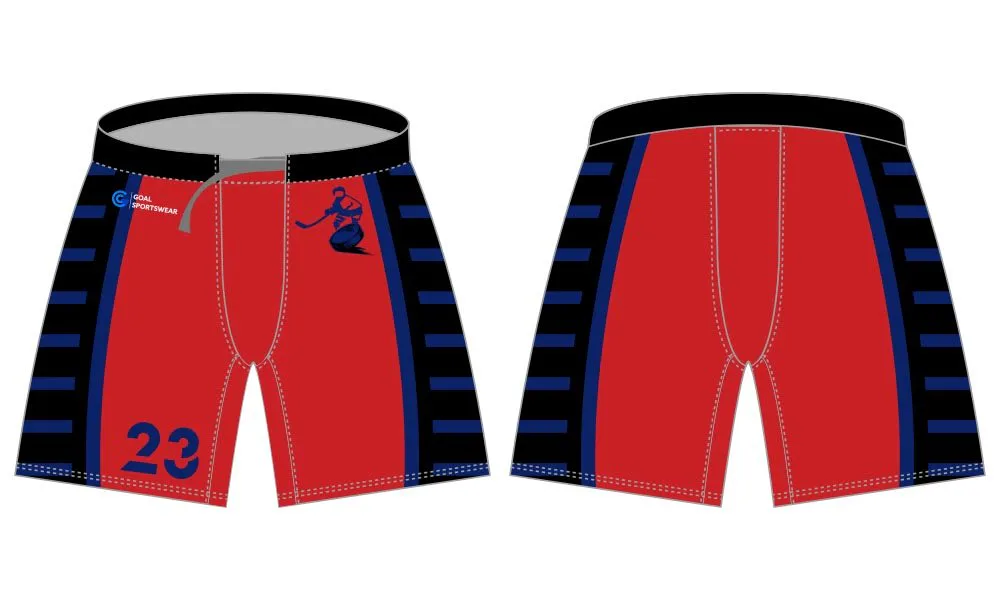 High school diseño personalizado sublimado reversible pantalones de hockey sobre hielo personalizado