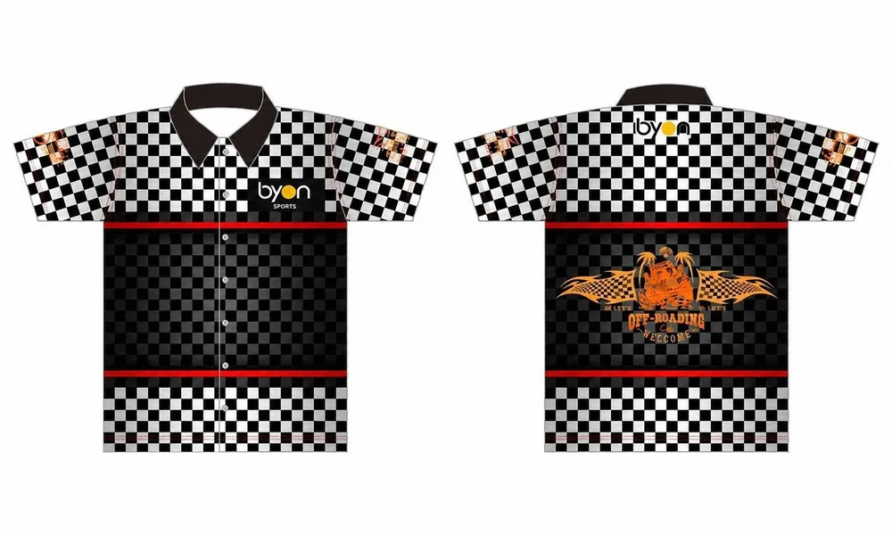 High school custom design sublimated reversible custom pit crew shirts