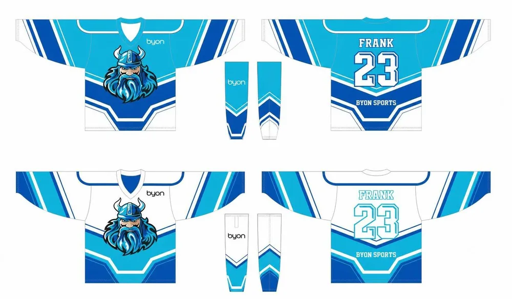High school custom design sublimated reversible hockey jersey