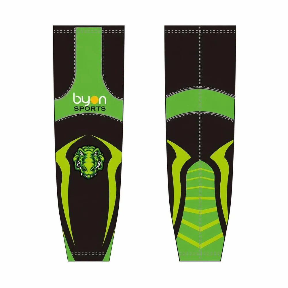 High school custom design sublimated reversible hockey socks