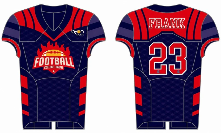 High school sublimation custom printed football jerseys