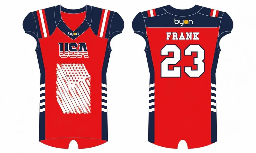 Polyester spandex sublimation custom design american football jerseys