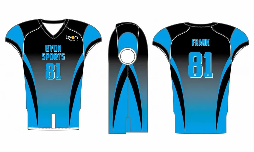 Pro polyester spandex durable sublimated custom youth team football jerseys