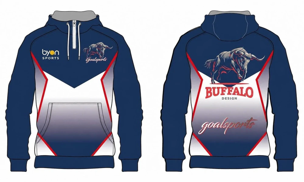 Pro quality sublimation printing custom design team custom Soccer Hoodies