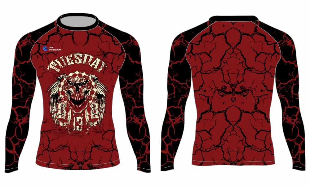 Pro qualità sublimazione stampa personalizzato team design personalizzato MMA rash guards