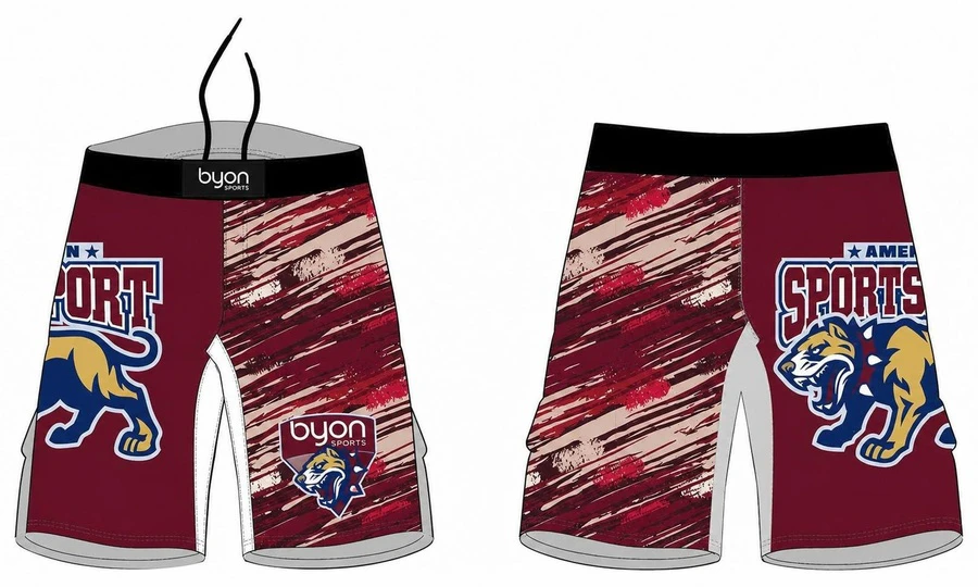 equipo de diseño personalizado MMA spandex shorts