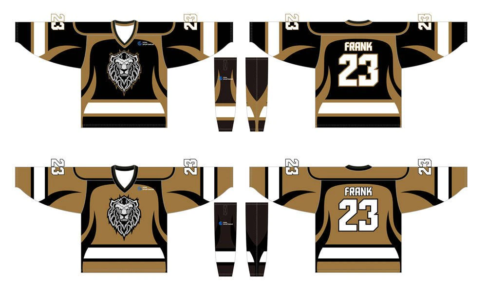 Pro quality sublimation printing custom design team reversible hockey jersey