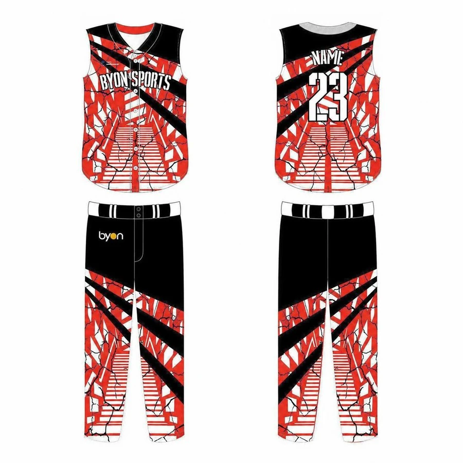Pro quality sublimation printing custom design team sleeveless Softball Jerseys