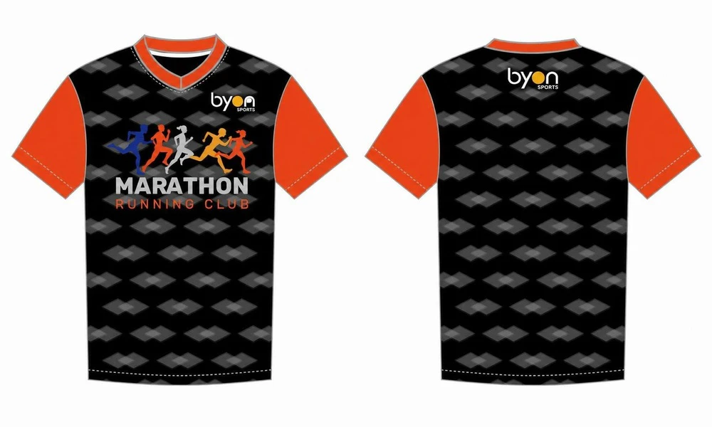 Pro Qualität Sublimationsdruck Custom Design Team sublimierte Laufhemden