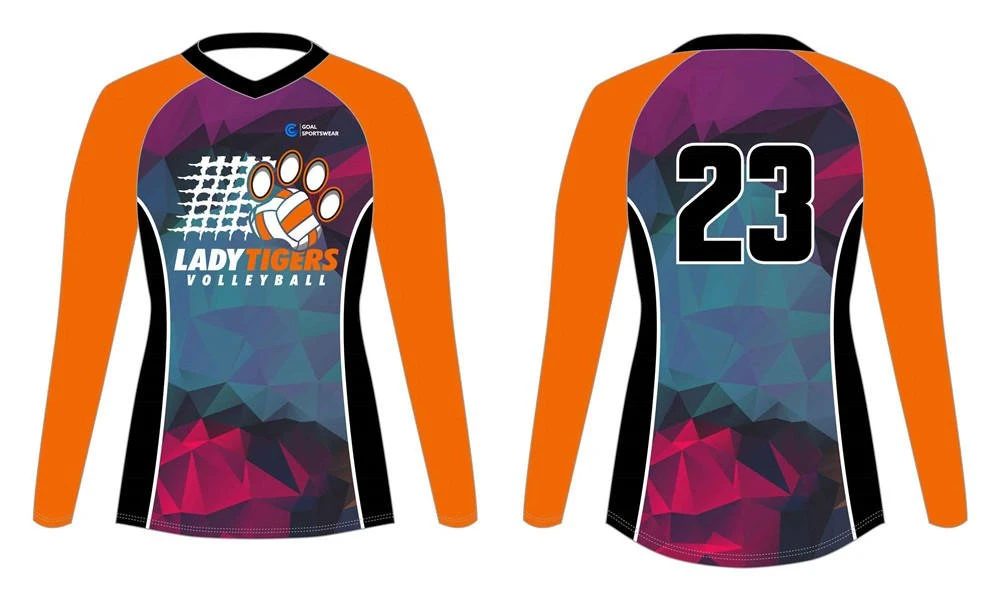 Pro quality sublimation printing custom design team sublimated volleyball jerseys