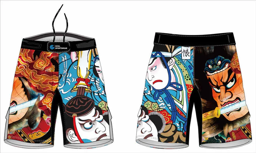 Sublimación de alta calidad diseño personalizado juventud MMA combate cortos