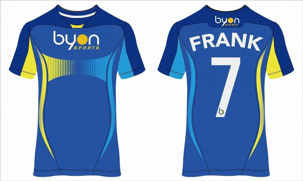 Sublimation high quality custom made blue youth soccer jerseys