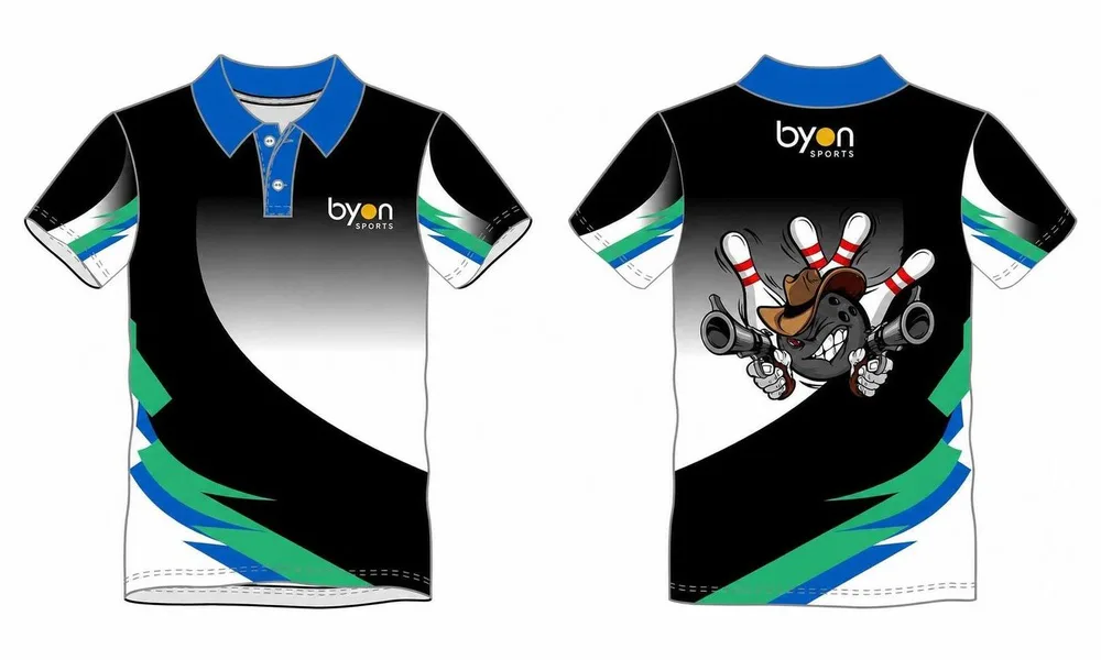 Sublimation hochwertige Custom Youth V-Neck Bowling Trikots