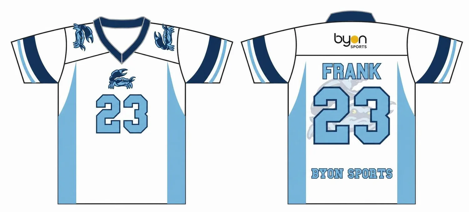 Sublimation haute qualité sur mesure jeune V-neck Custom Lacrosse Shirts