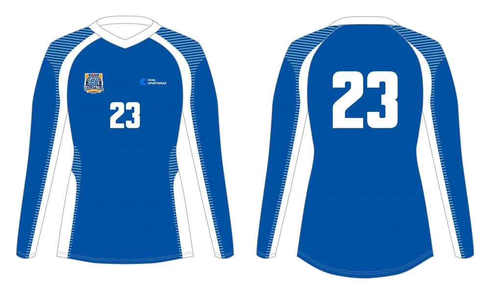 Sublimation high quality custom youth V-neck sublimated volleyball jerseys