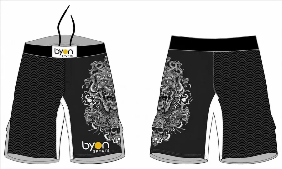 Sublimation hochwertige Custom Youth V-Neck Wrestling Fight Shorts