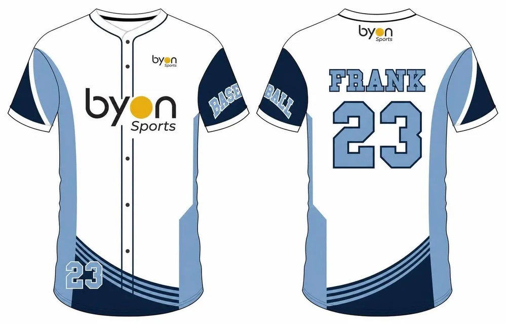 Sublimation jersey custom design button down baseball jersey
