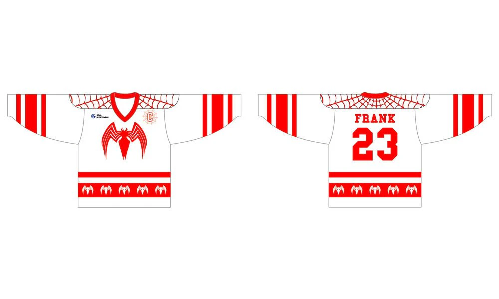 Stampa sublimazione 100% poliestere Maglie da hockey personalizzate per giovani