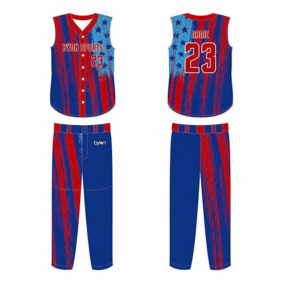 100% polyester dry-fit custom sleeveless baseball jersey