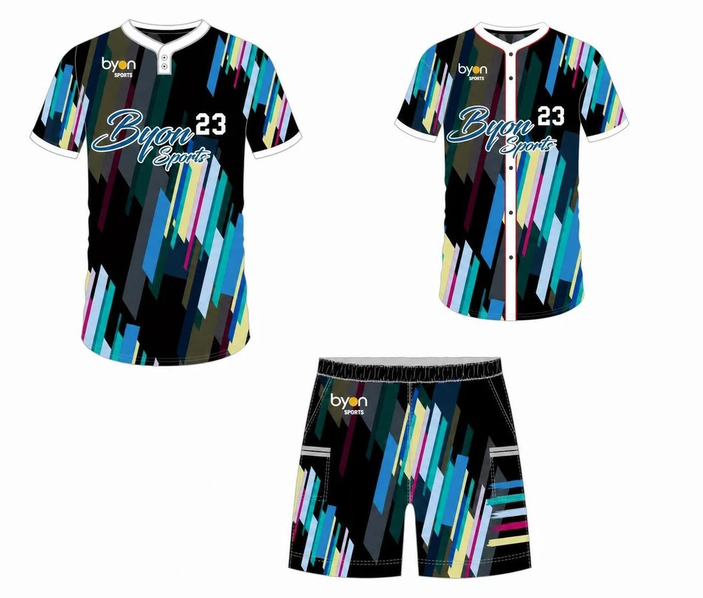 Sublimation printing 100% polyester dry fit custom baseball gear