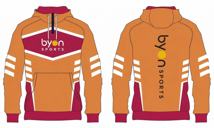 Sublimation printing 100% polyester dry fit custom soccer hoodies