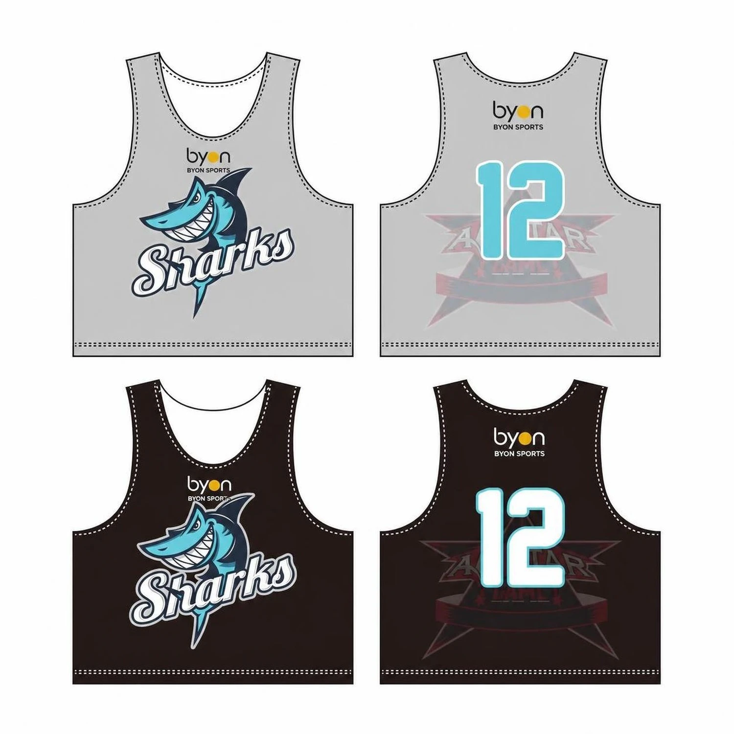 Impresión de sublimación 100% poliéster de fibra seca Pinnies de lacrosse personalizada