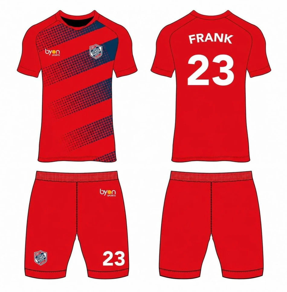 Sublimation printing 100% polyester dry fit custom soccer kits