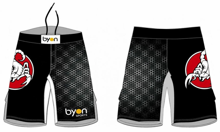 Sublimationsdruck 100% Polyester Dry Fit Custom Wrestling Fight Shorts