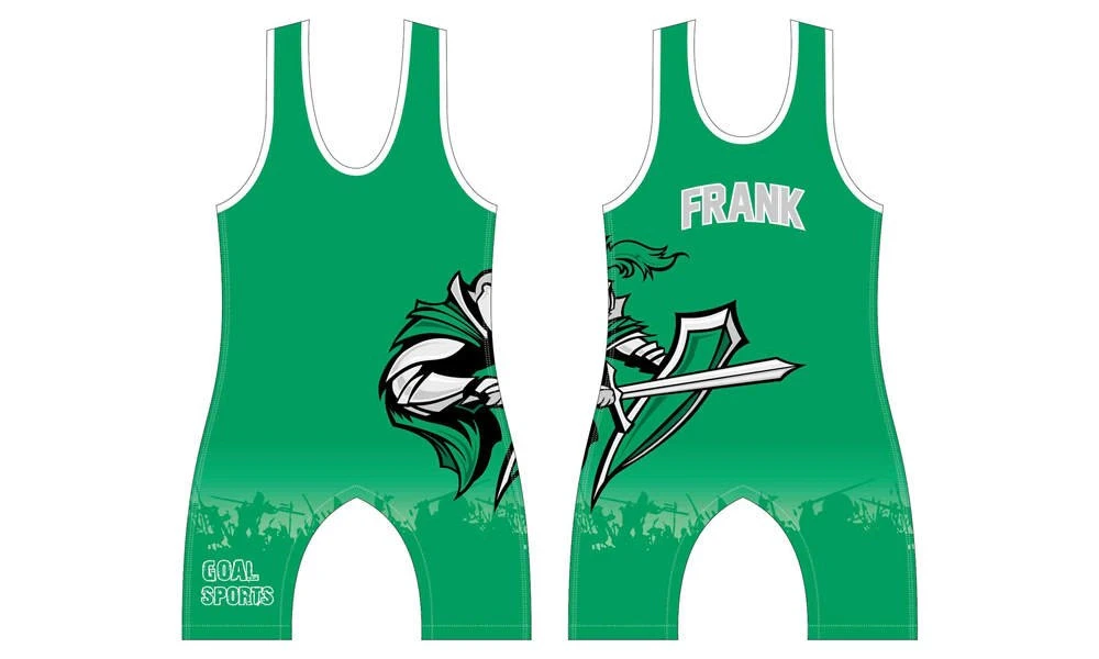 Sublimationsdruck 100% Polyester Dry Fit Custom Wrestling Uniform